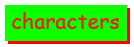 Characters